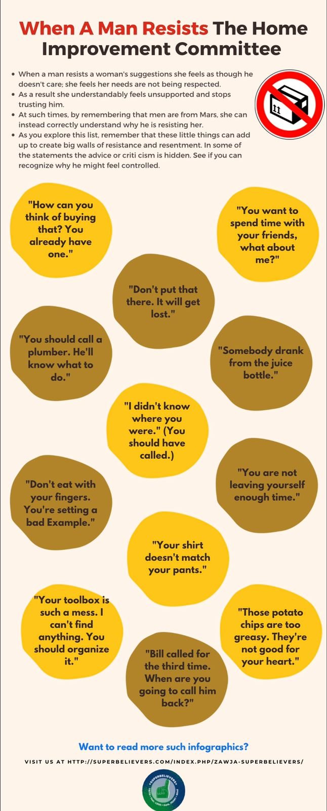 When a Man resists, advice to Women